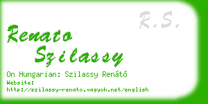 renato szilassy business card